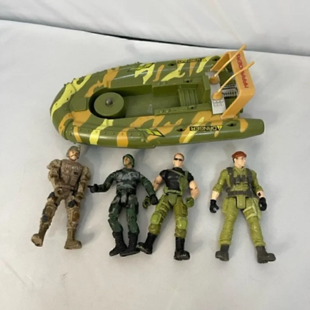 2004 Lanard The Corps Rapid Assault Patrol Boat Loose w/ 4 True Heros Chap Mei